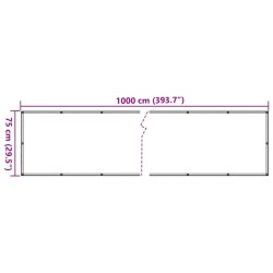 Écran d'intimité de balcon anthracite 1000x75 cm PVC 