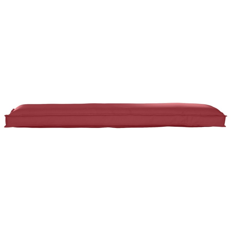 Coussin de palette pour banc Rouge vin 150x40x8 cm en tissu Oxford 