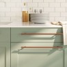 Poignées d'armoire 10 pcs bronze 320 mm acier inoxydable 
