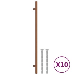 Poignées d'armoire 10 pcs bronze 320 mm acier inoxydable 