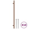 Poignées d'armoire 10 pcs bronze 320 mm acier inoxydable 