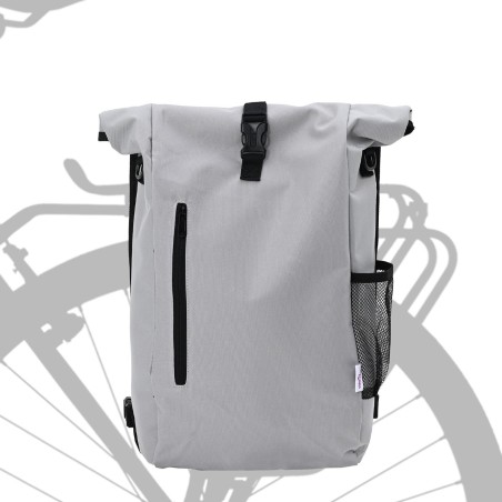 Sac de vélo pour porte-bagages 20 L Gris 31x13x58 cm 