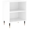 Tables de chevet 2pcs blanc brillant 40x30x50cm bois ingénierie 