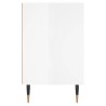 Tables de chevet 2pcs blanc brillant 40x30x50cm bois ingénierie 