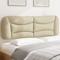 Coussin de tête de lit crème 160 cm tissu 