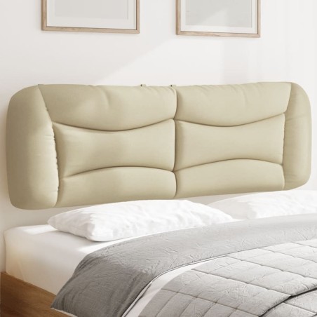 Coussin de tête de lit crème 160 cm tissu 