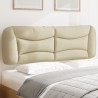 Coussin de tête de lit crème 160 cm tissu 