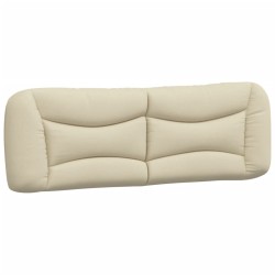 Coussin de tête de lit crème 160 cm tissu 