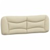 Coussin de tête de lit crème 160 cm tissu 