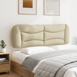 Coussin de tête de lit crème 160 cm tissu 