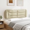 Coussin de tête de lit crème 160 cm tissu 