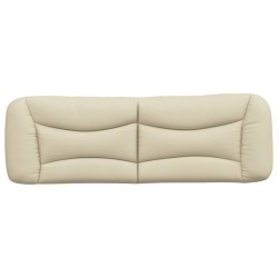 Coussin de tête de lit crème 160 cm tissu 