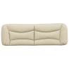 Coussin de tête de lit crème 160 cm tissu 
