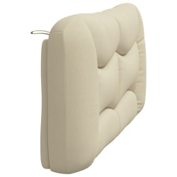 Coussin de tête de lit crème 160 cm tissu 