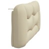 Coussin de tête de lit crème 160 cm tissu 