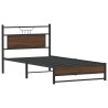 Cadre de lit sans matelas chêne marron 100x200 cm 