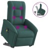 Fauteuil inclinable de massage Vert foncé Tissu 