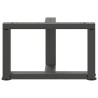 Pieds de table basse en T, 2 pièces, anthracite, 50 x 25 x (30-31) cm, acier 