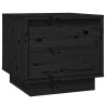 Table de chevet Noir 35x34x32 cm Bois de pin solide 