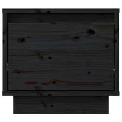 Table de chevet Noir 35x34x32 cm Bois de pin solide 