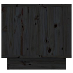 Table de chevet Noir 35x34x32 cm Bois de pin solide 