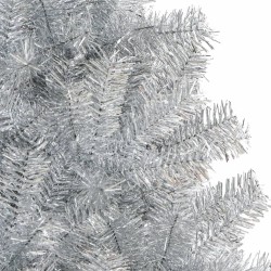 Sapin de Noël artificiel avec support argenté 180 cm PET 