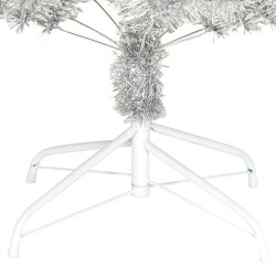 Sapin de Noël artificiel avec support argenté 180 cm PET 