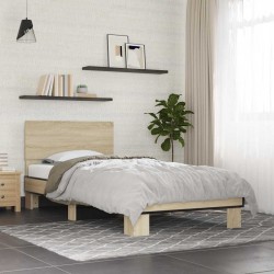 Cadre de lit sans matelas chêne sonoma 100x200 cm 