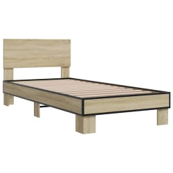 Cadre de lit sans matelas chêne sonoma 100x200 cm 