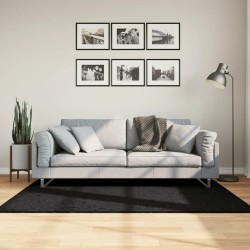 Tapis shaggy PAMPLONA poils longs moderne noir 120x170 cm 
