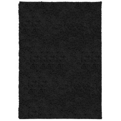 Tapis shaggy PAMPLONA poils longs moderne noir 120x170 cm 