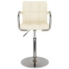 Chaise de salle à manger Crème Tissu 