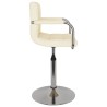 Chaise de salle à manger Crème Tissu 