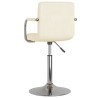 Chaise de salle à manger Crème Tissu 