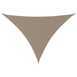 Voile de parasol tissu oxford triangulaire 4x5x6,4 m taupe 