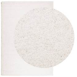 Tapis shaggy PAMPLONA poils longs moderne crème 120x170 cm 