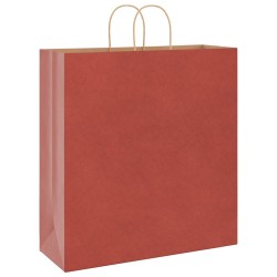 Sacs en papier 50 pcs avec poignées rouge 45x17x48 cm 