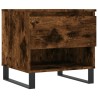 Table basse chêne fumé 50x46x50 cm bois d'ingénierie 