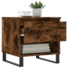 Table basse chêne fumé 50x46x50 cm bois d'ingénierie 