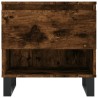 Table basse chêne fumé 50x46x50 cm bois d'ingénierie 