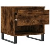 Table basse chêne fumé 50x46x50 cm bois d'ingénierie 