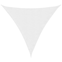 Voile de parasol tissu oxford triangulaire 5x5x5 m blanc 