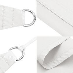 Voile de parasol tissu oxford triangulaire 5x5x5 m blanc 