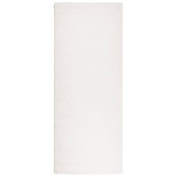 Tapis shaggy PAMPLONA poils longs moderne crème 80x200 cm 