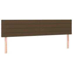 Tête de lit à LED Marron Foncé 180x5x78/88 cm Tissu 