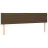 Tête de lit à LED Marron Foncé 180x5x78/88 cm Tissu 