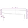 Tête de lit à LED Marron Foncé 180x5x78/88 cm Tissu 