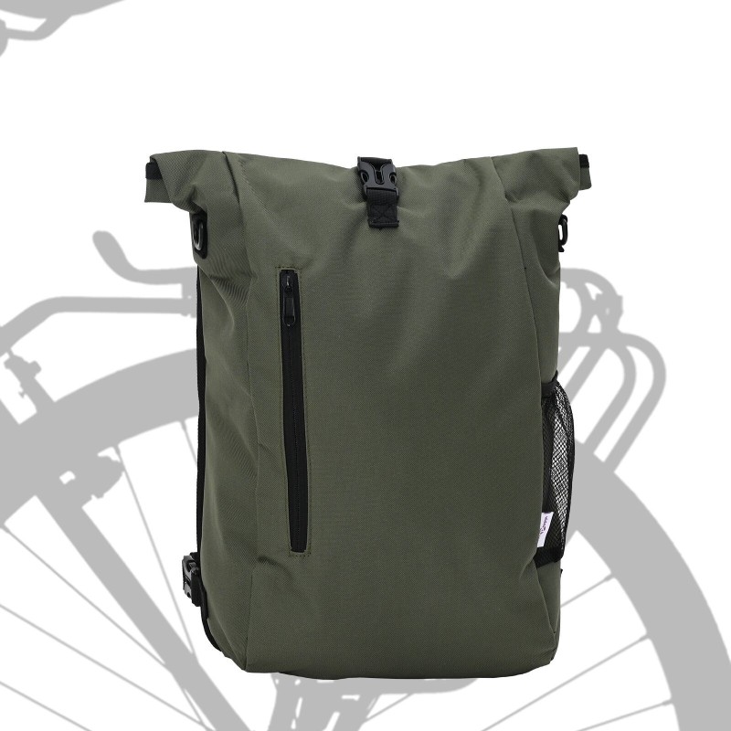 Sac à vélo pour support de sacoche 20 L vert olive 31x13x58 cm 