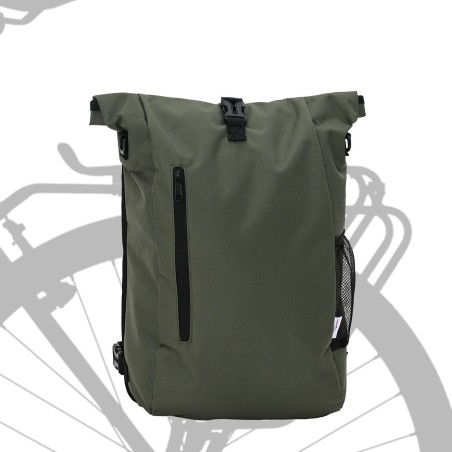 Sac à vélo pour support de sacoche 20 L vert olive 31x13x58 cm 