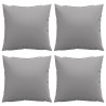Coussins de canapé lot de 4 gris 50x50 cm tissu 
